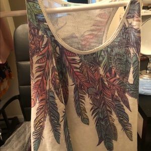 Maurice’s Feather Tank Top Size Large